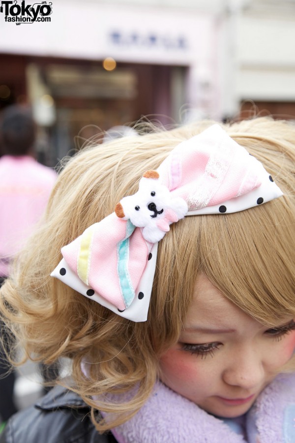 Puppy dog hair bow from tutuHA in Harajuku