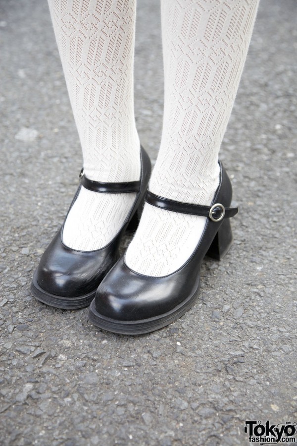 Thigh highs & Mary Jane shoes in Harajuku