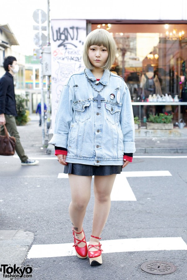 Acid Wash Jackets & Denim Shirts Tokyo Spring Street Fashion Trends