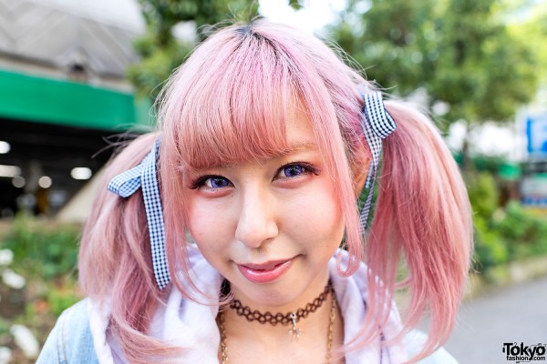 Pink Hair & Purple Lenses in Shibuya