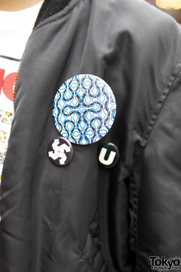 Pop art buttons in Harajuku