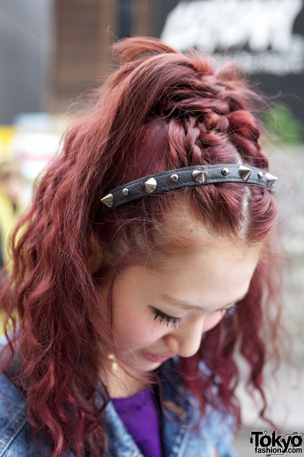 Spiked leather headband from Coii.kr