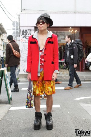 Harajuku Guy in Platform Nike Sneakers, House of Holland & Cassette ...