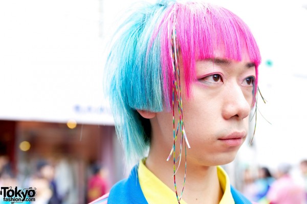 Pink & Blue Hair in Harajuku