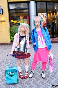 Kurebayashi & Junnyan’s Colorful Street Style in Shibuya – Tokyo Fashion