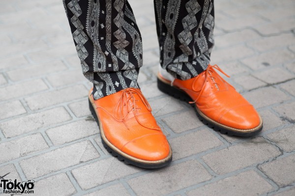 Orange oxford shoes from Nozomi Ishiguro