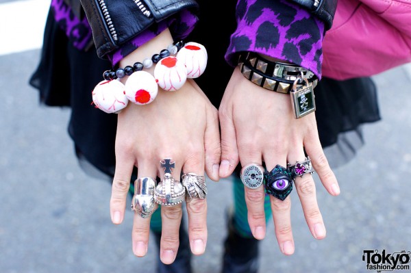 Jewelry including Vivienne Westwood ring & eyeball bracelet