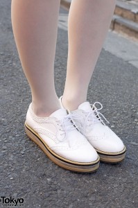 White tights & sneakers