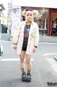 Harajuku Girl’s Banana Republic Safari Shirt & Tattoo Tights – Tokyo ...