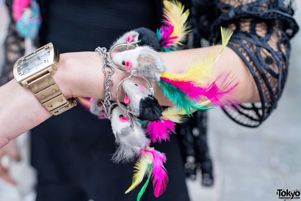 Bracelet Made of Feather Mouse Cat Toys
