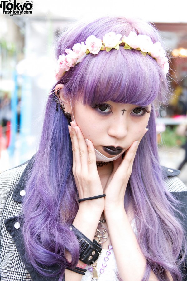 Juria's Lavender Hair & Flower Headband