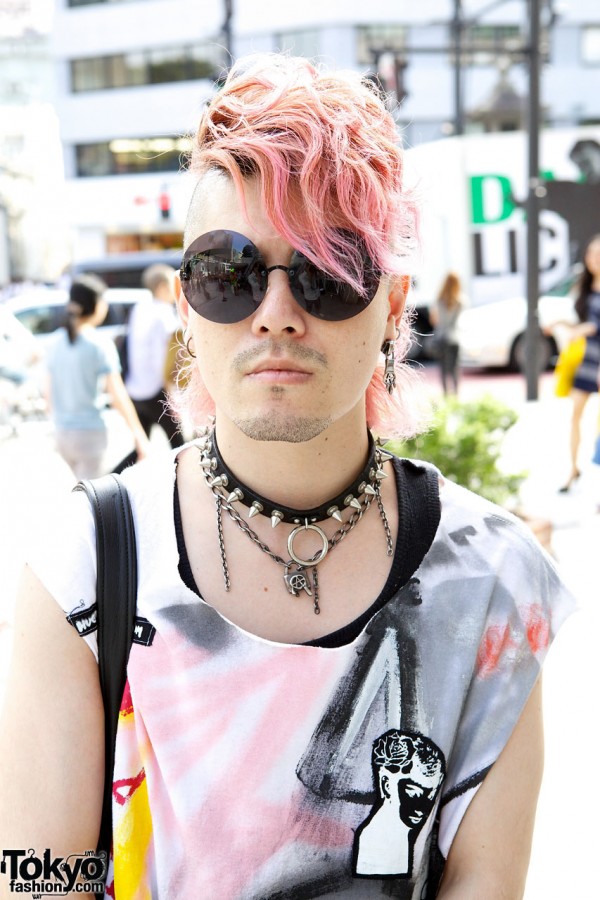 Pink Hair & Sunglasses in Harajuku