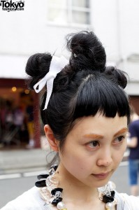 Triple Bun Hairstyle in Harajuku