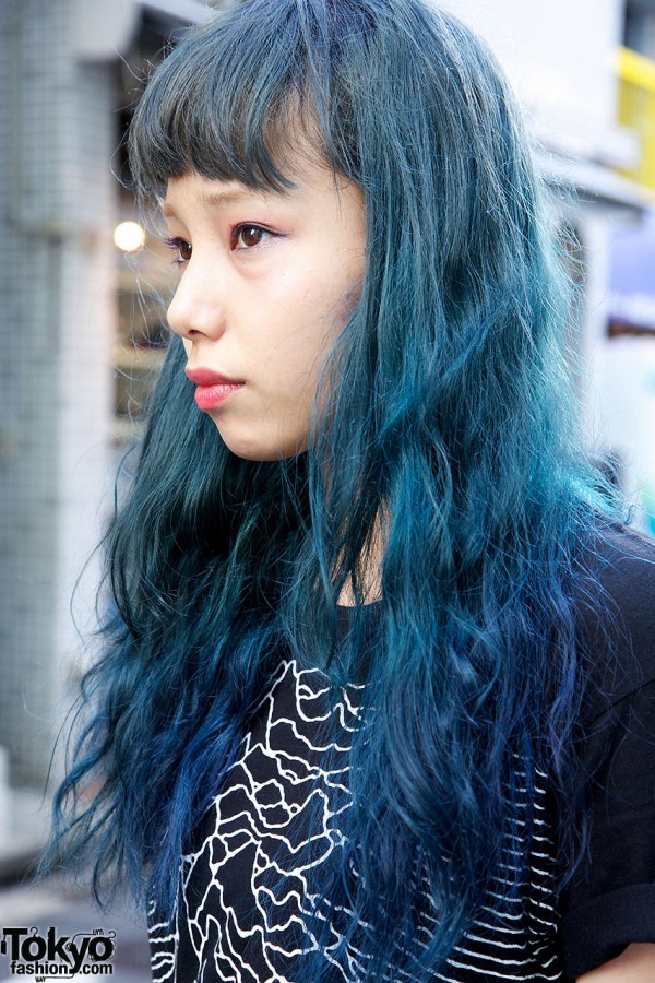 Blue Hair in Harajuku