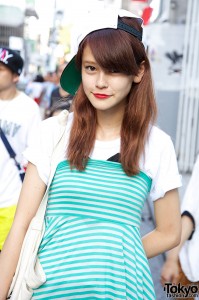 Zipper Model in Nadia Harajuku Striped Top & Platform Converse – Tokyo ...