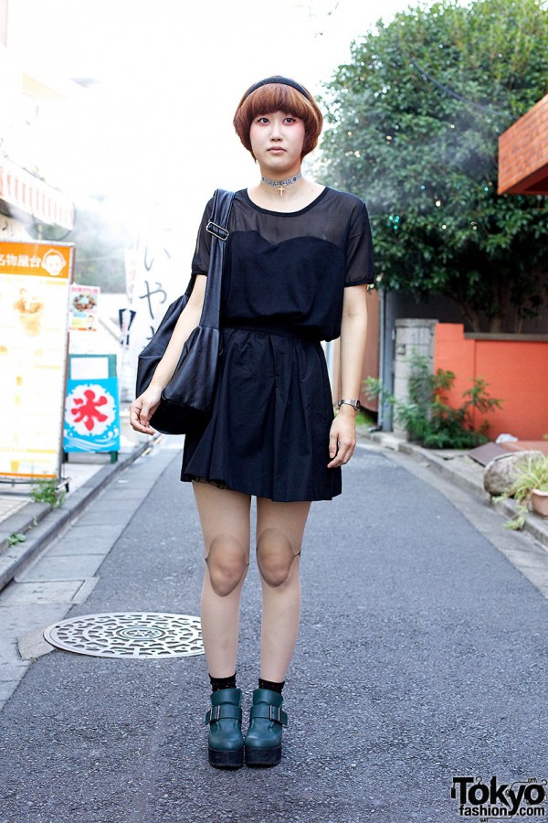 Harajuku Girl w/ Short Hairstyle, Nadia Fashion & Buckle Ankle Boots