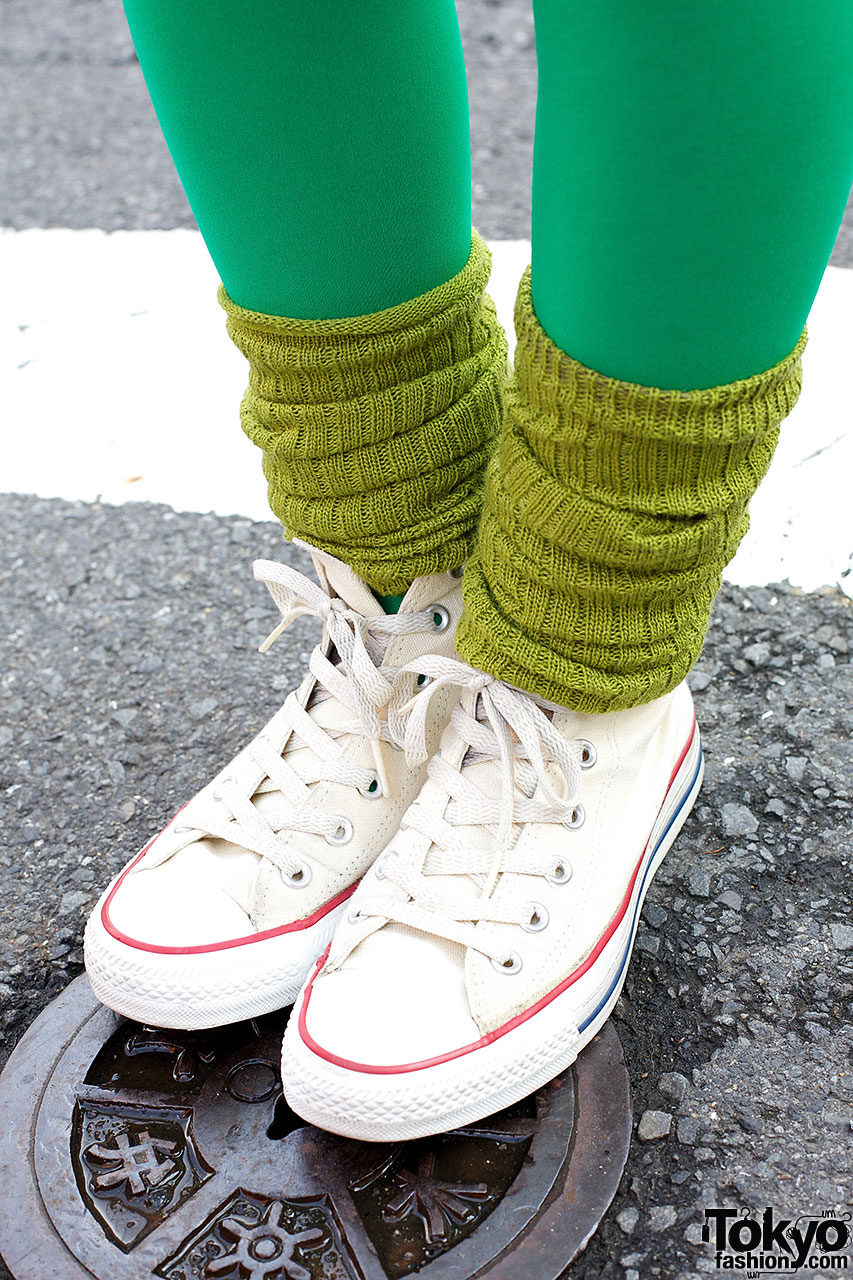80s converse with leg warmers