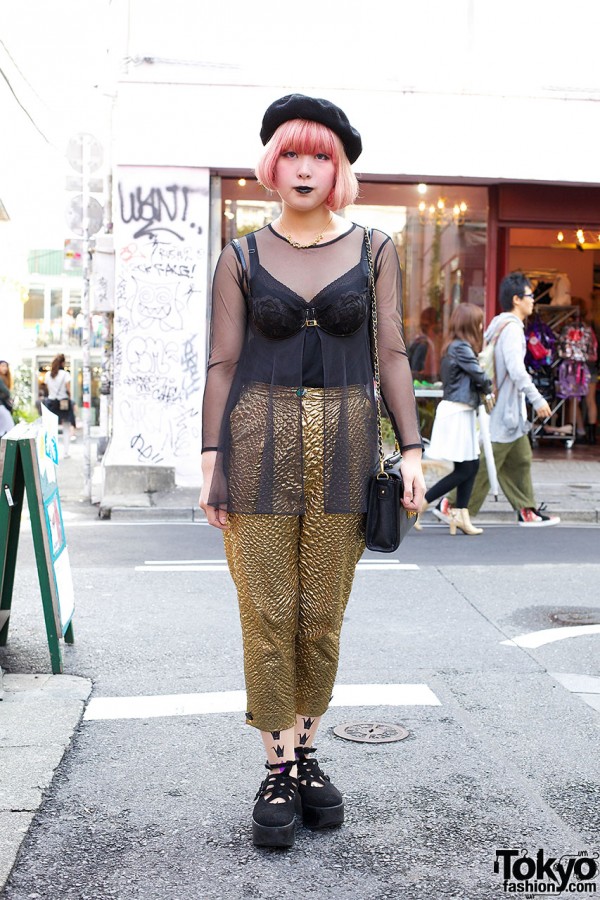 Black & Gold Harajuku Fashion
