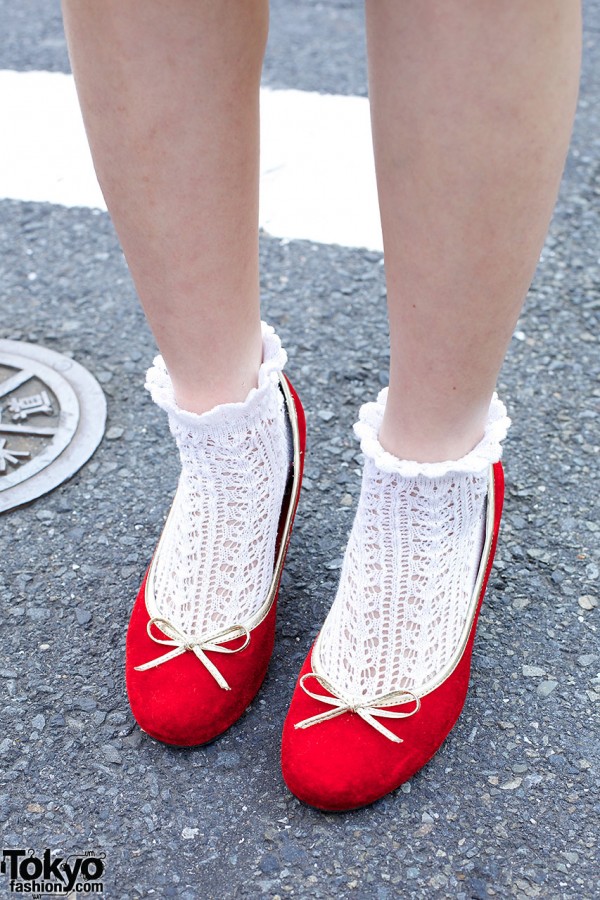 red shoes