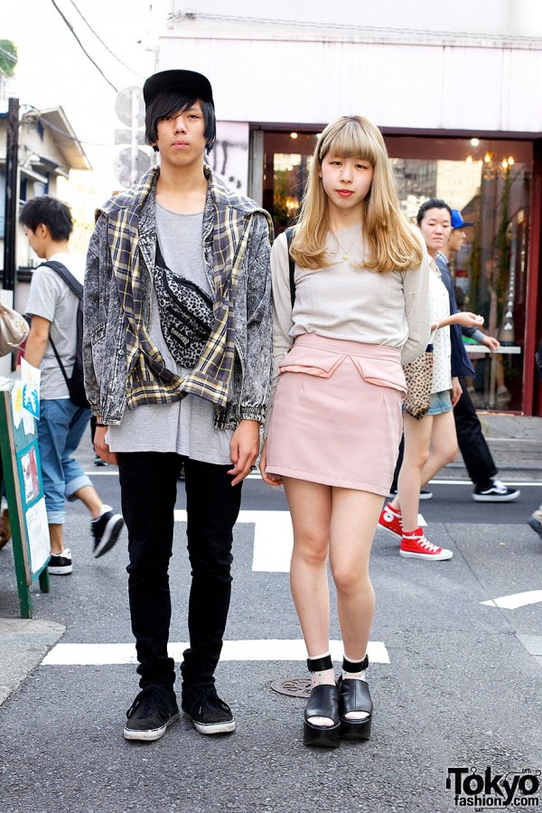 Peplum Skirt & Tokyo Bopper vs. Thrasher Bag & Skinny Jeans