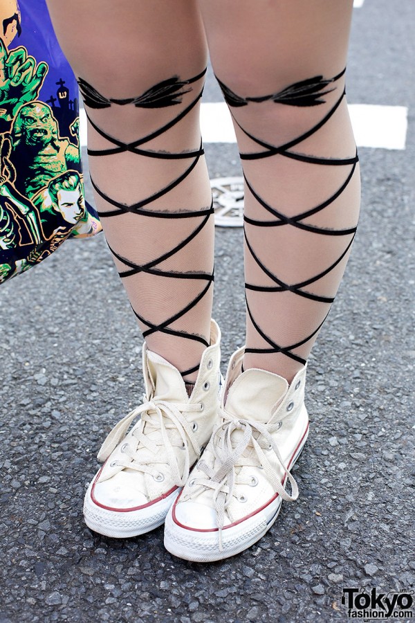 Tattoo Tights and Sneakers