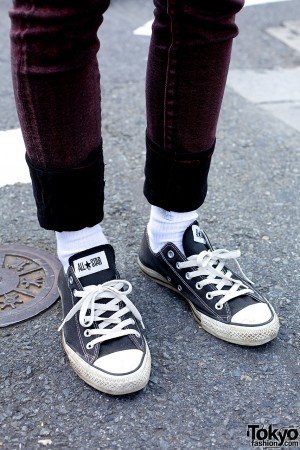 Purple Kinsella Hoodie, Skinny Jeans, Scarf & Sneakers in Harajuku ...