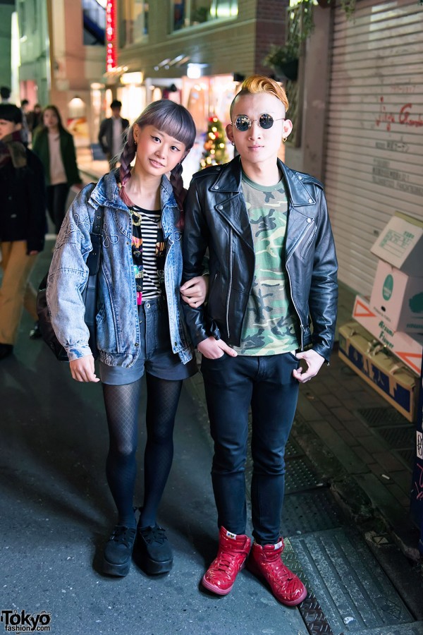 Lilac Braids, Leather Jacket, Acid Wash & Tokyo Bopper in Harajuku