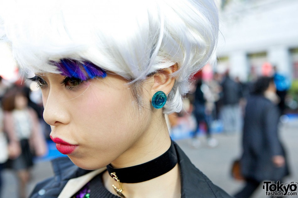 Tokyo Girl’s White Hair, Sequin Sweater & Jeffrey Campbell Booties ...