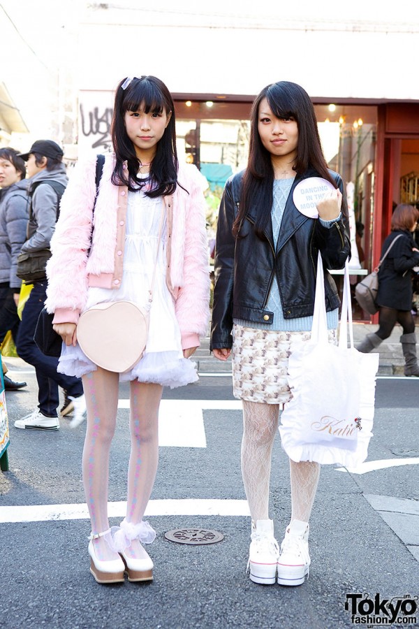 Harajuku Girls in Faux Fur, Cat Print & Platforms w/ Nadia, Katie & Kinji