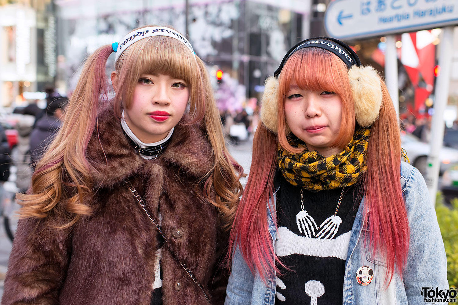 Candy Stripper Pair Look w/ Ombre Hair, Bone Cat Sweaters 