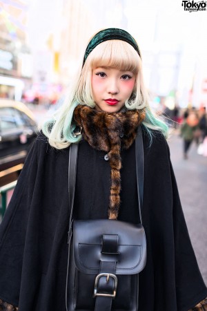 Green-Blonde Hair, Oversized Coat, AvantGarde Tights & Tokyo Bopper in ...