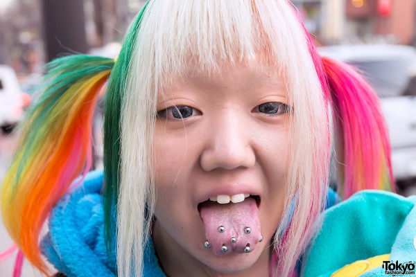Tongue Piercings in Harajuku
