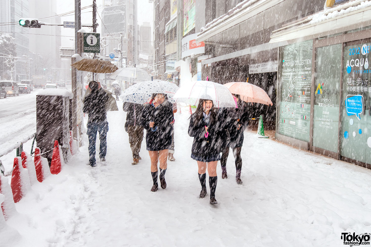 Coming of Age day under the snow in Tokyo