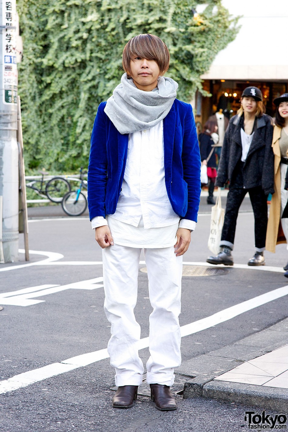 Velvet Blazer, Infinity Scarf, Dog Harajuku Boots & Paul Smith – Tokyo ...