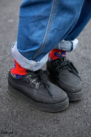 Harajuku Girl w/ Stripes, Knit, Denim, Lion & Lowrys Farm Shoes – Tokyo ...