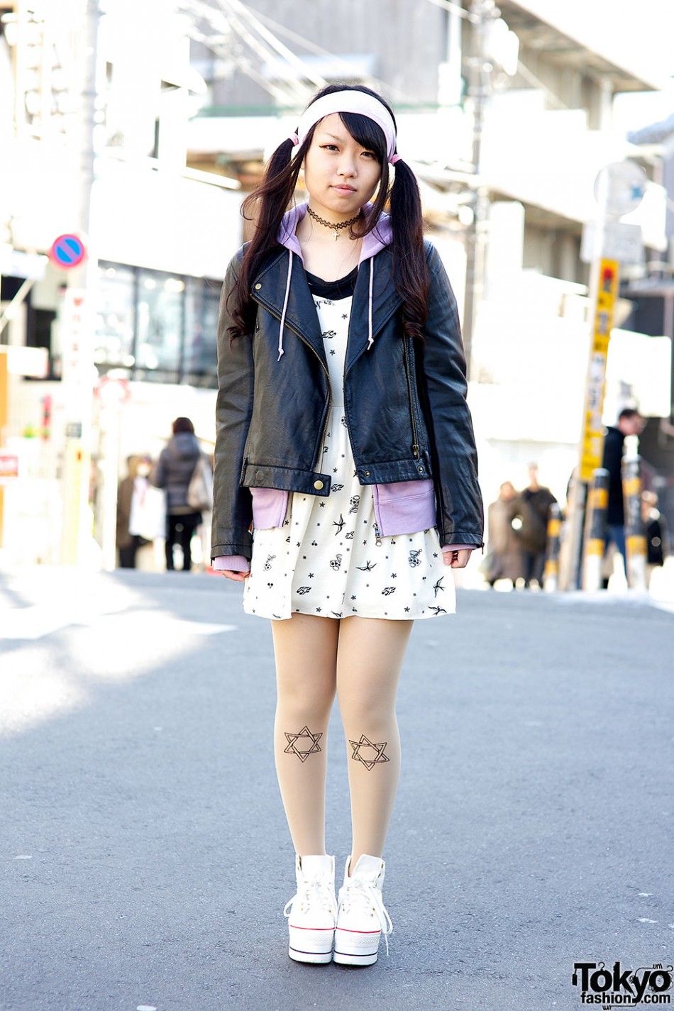 Biker Jacket, Twin Tails, Candy Stripper x AMOYAMO & Winged Backpack ...