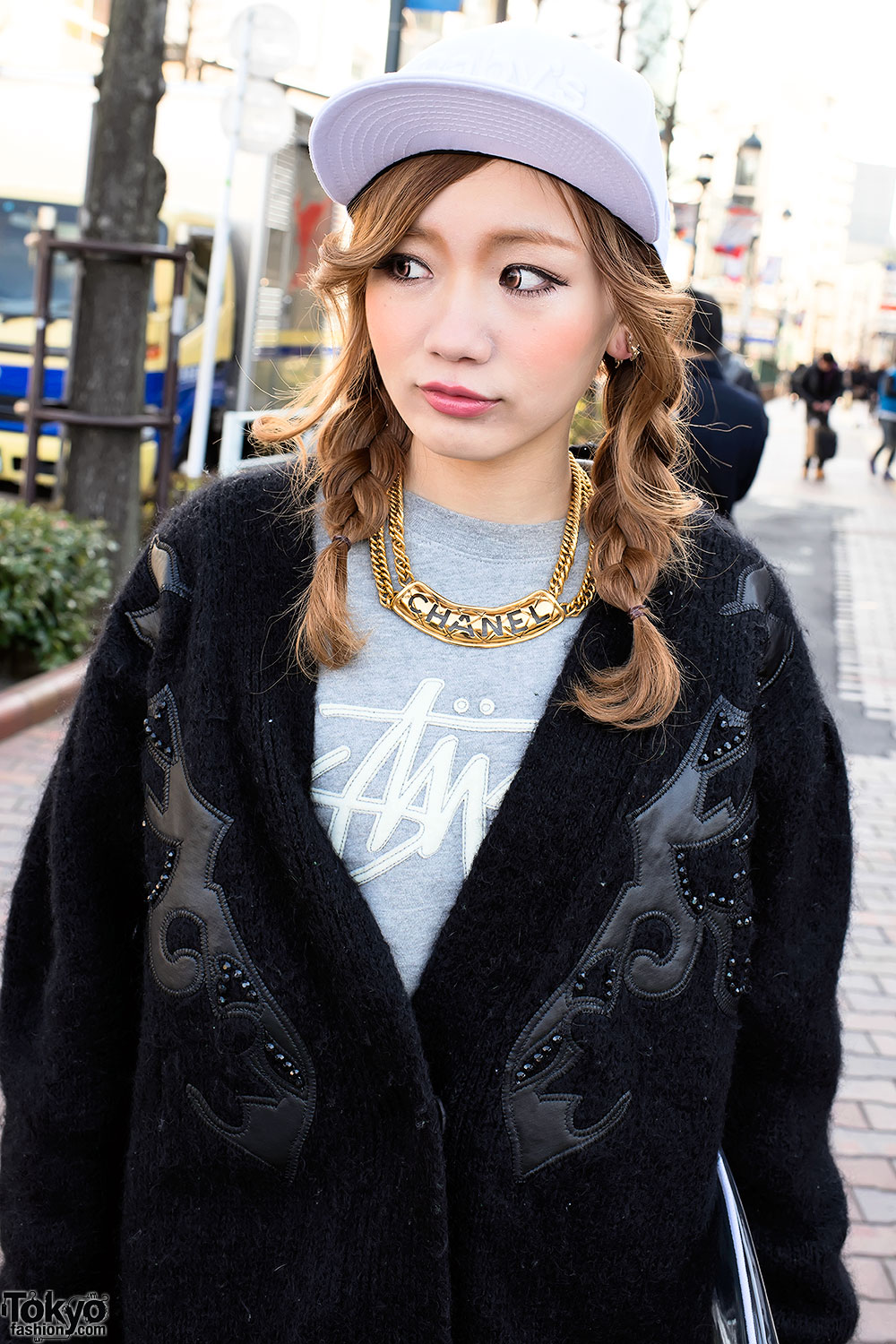 Clear Clutch, Chanel Statement Necklace & Louis Vuitton in Shibuya