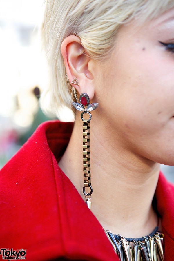 Long spike earrings