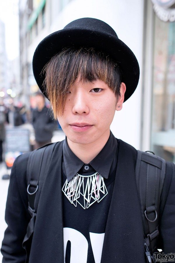 Harajuku Guy in Hat & Statement Necklace