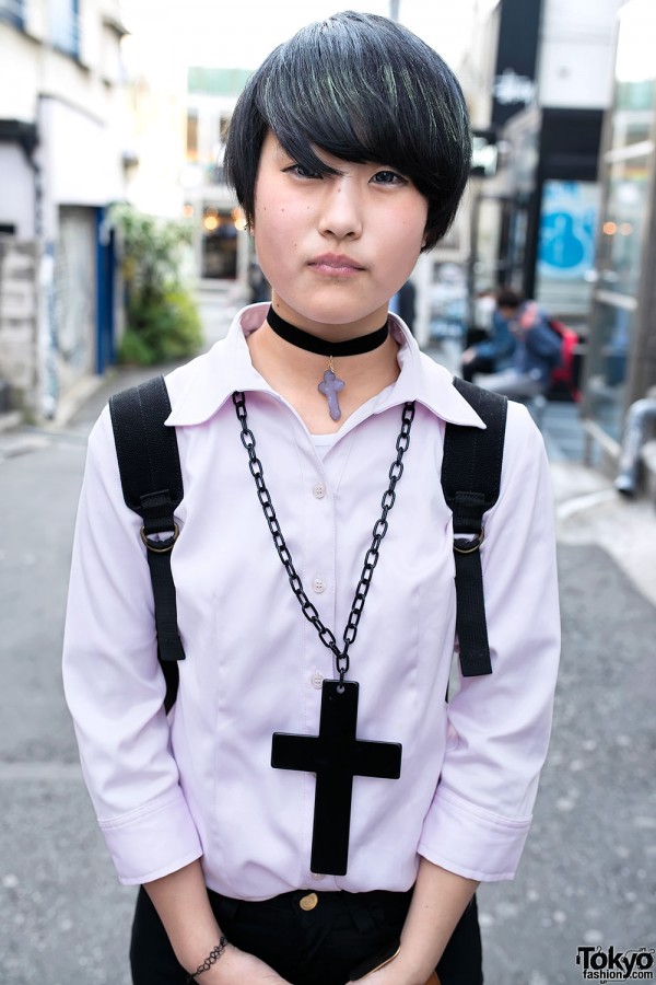 Large Cross Necklace in Harajuku