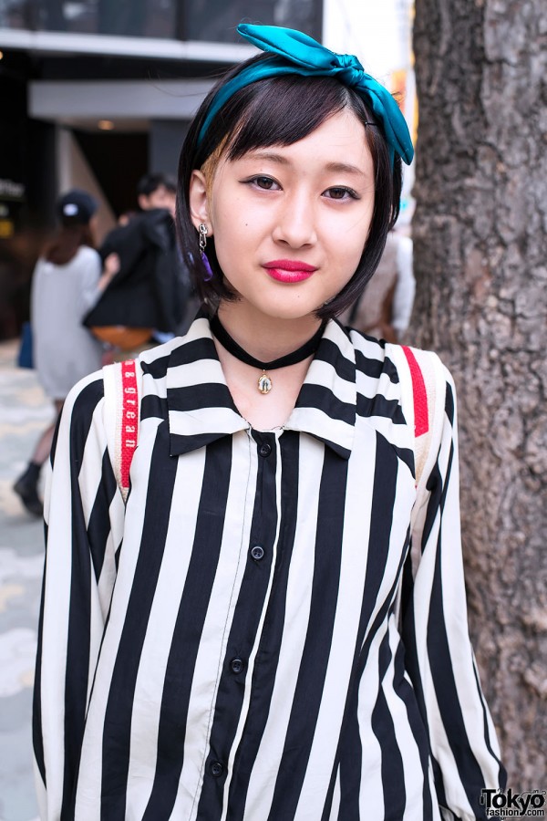 Red Lipstick & Hair Bow in Harajuku