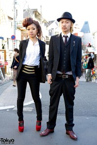 Stylish Harajuku Duo in Black Blazers w/ Paul Smith & Esperanza – Tokyo ...