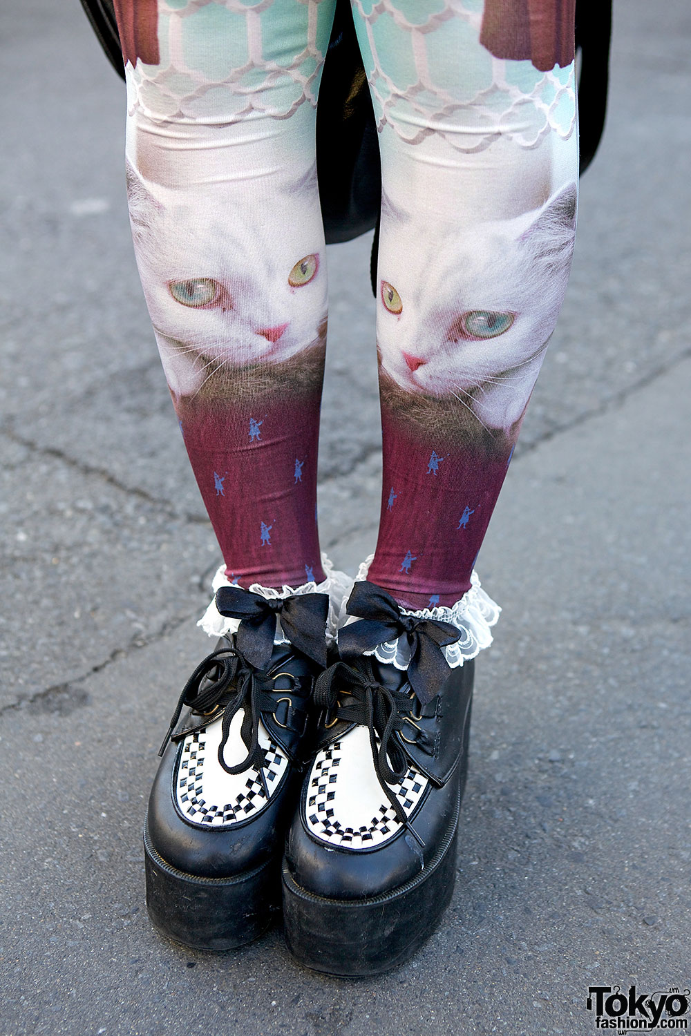 Colorful Cat Tights, Lost Mannequin Winged Backpack & One Spo Coat