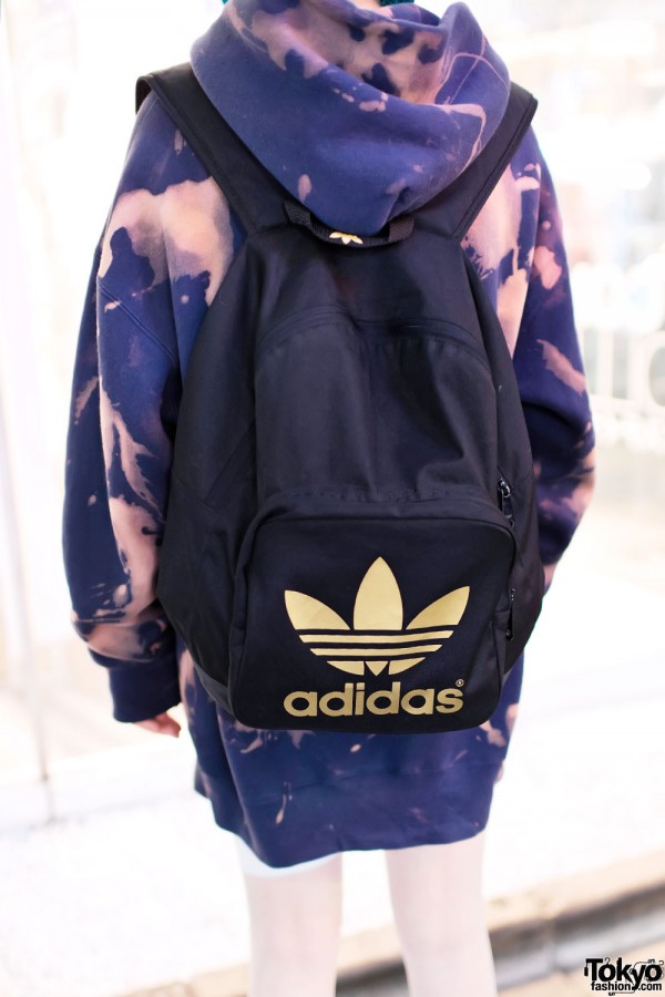 Adidas Backpack & Bleached Hoodie