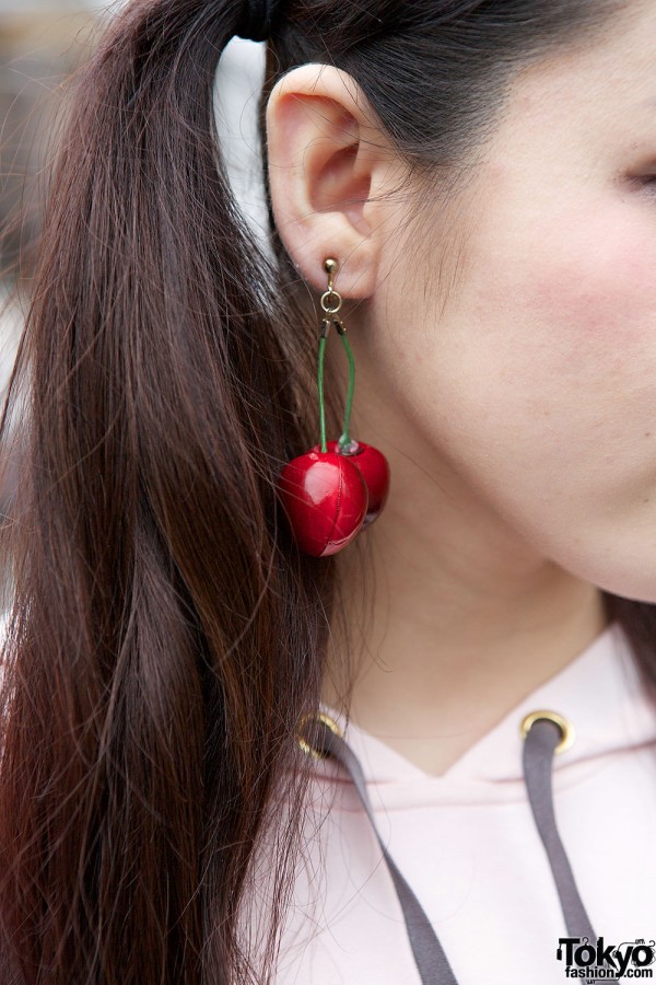 Cherry Earrings in Harajuku