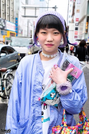 Pink-Blue Braids, Smurfs, 6%DOKIDOKI & Clear Clutch in Harajuku – Tokyo ...