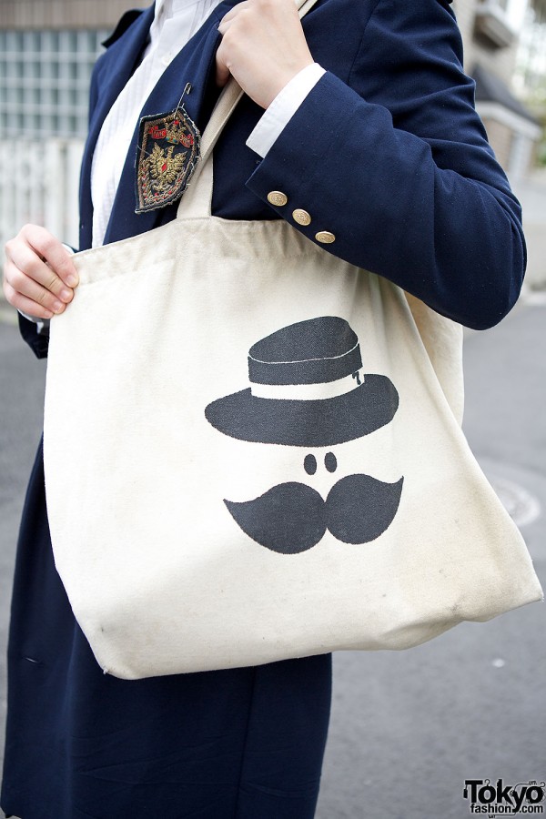 Mustache Tote Bag