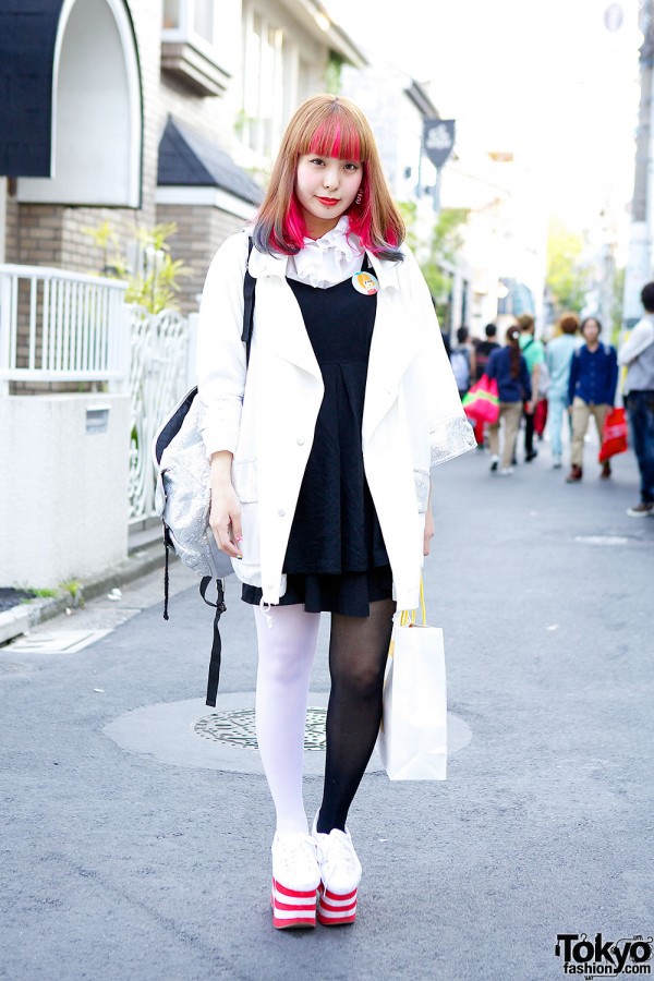 Lisamelody in Harajuku w/ Pink-Blue Hair & Jeffrey Campbell Sneakers