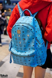 MCM Blue Backpack in Harajuku