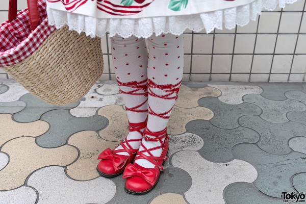 Ribbon Stockings & Lolita Bow Shoes